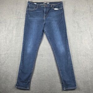 Levi's 720 High Rise Super Skinny Jeans Womens 32 Dark Wash Blue  Stretch